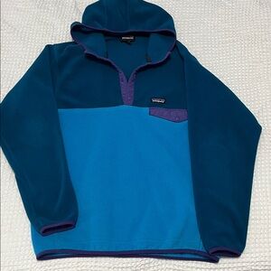 Patagonia Men's Teal and Navy Synchilla Fleece Pullover